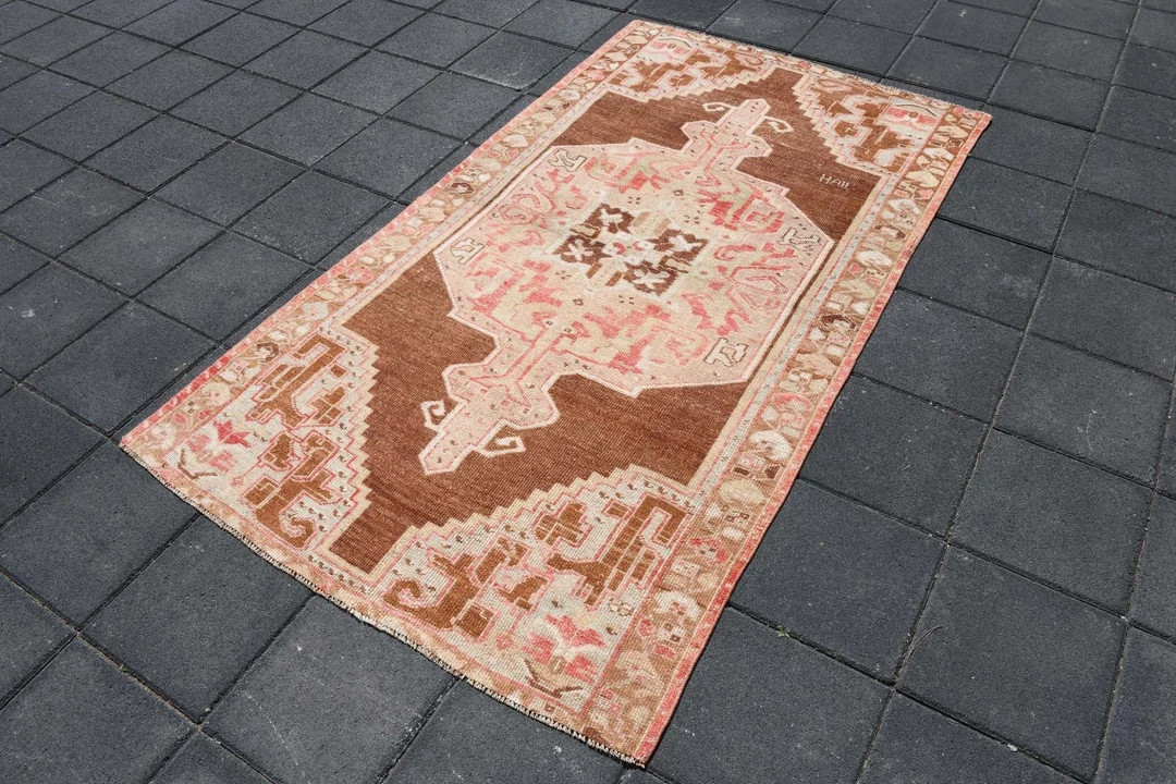 4x7 Rug 4x7 Vintage Rug 4x7 Turkish Rug 4x7 Faded Rug 4x7 Vintage Wool Rug Oushak,vintage Rug, Tu... | Etsy (US)