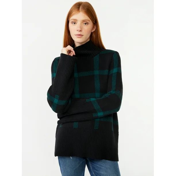 Free Assembly Women's Rib Turtleneck Sweater | Walmart (US)