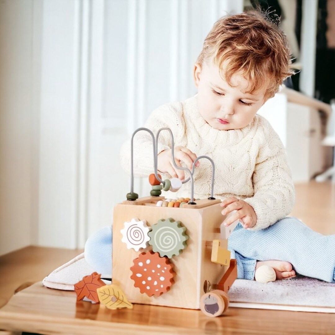 Montessori Education Puzzle Stacking, Wooden Box Toy Geometric Shape Blocks Shape - Etsy | Etsy (US)