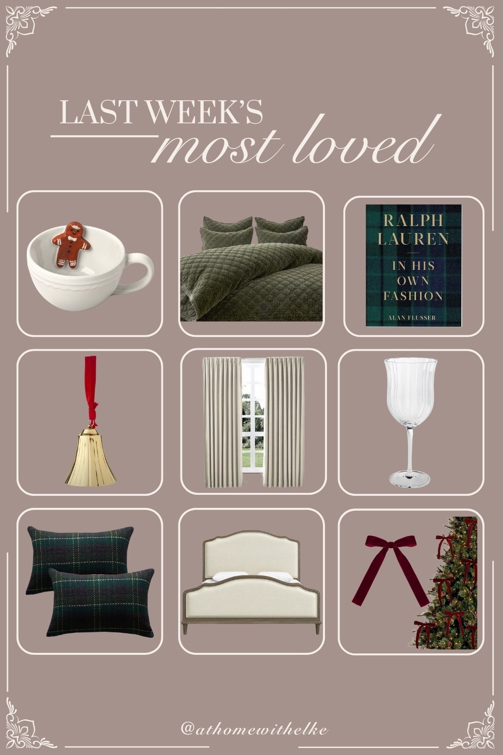 Last week’s most loved finds 🤎
A cozy mix of vintage-inspired details, timeless neutrals, and a few festive touches for the holiday season. From the plaid pillows, coffee table books, holiday mugs and plush velvet quilts- perfect accents for a cozy season at home.

Tap to shop the top picks before they sell out!

#athomewithelke #ltkhome #homedecorfinds #vintagemodernstyle #holidayhome #CozyHomeDecor #AmazonFinds #TargetFinds #WalmartFinds #VintageHomeDecor #SeasonalDecor #HomeStyling

#LTKSeasonal #LTKHome #LTKHoliday