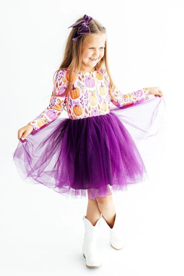 Gourdgeous L/S Tutu Dress | Mila & Rose