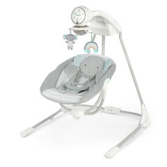 Ingenuity InLighten Motorized Vibrating Baby Swing, Swivel Infant Seat, Gray - Walmart.com | Walmart (US)
