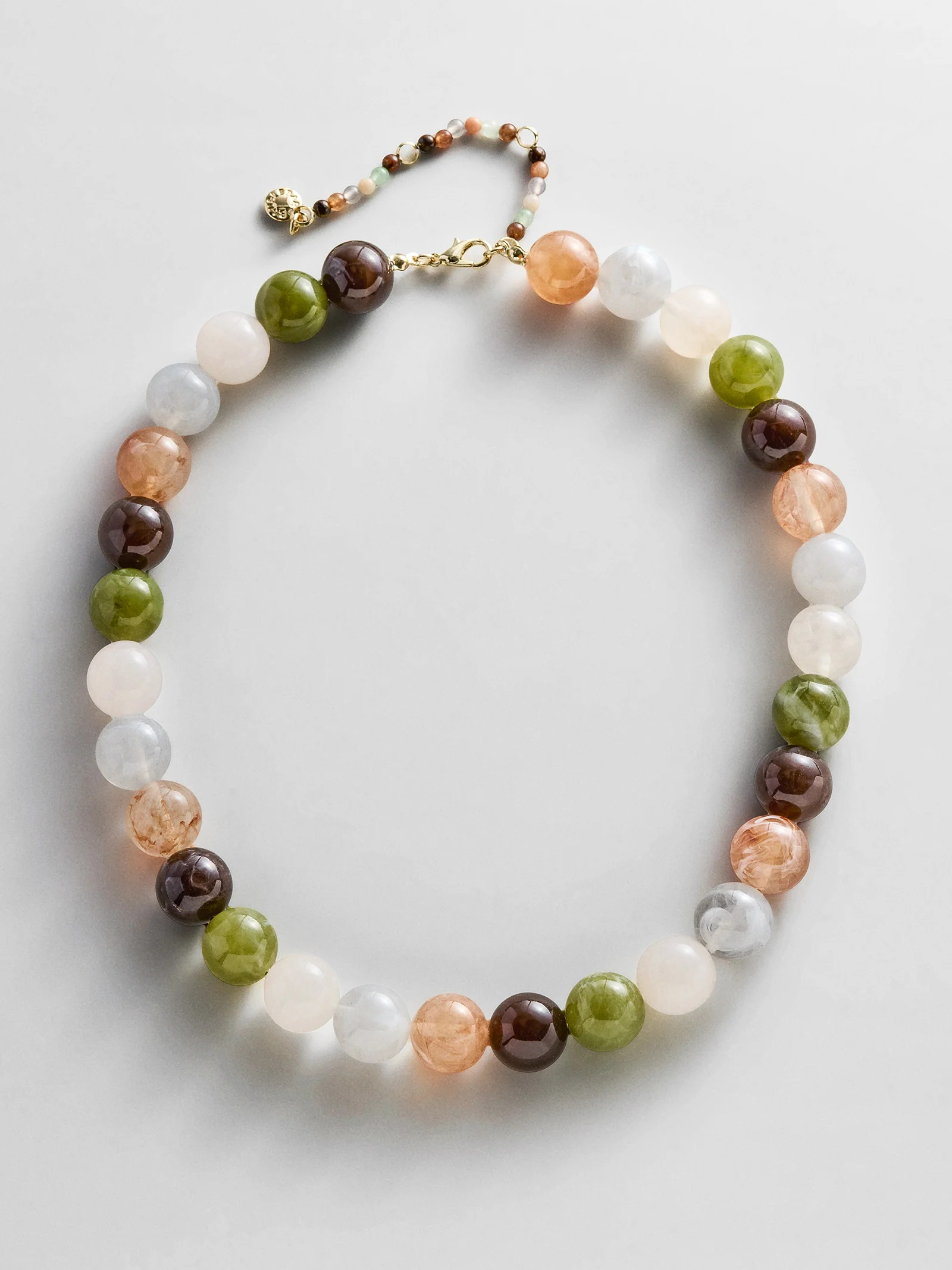 Mini Jane Beaded Necklace - Earth Tones | BaubleBar