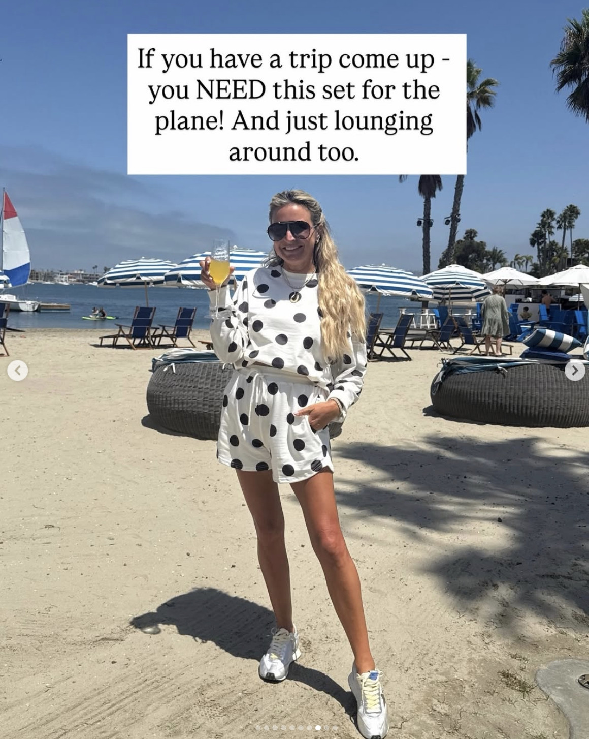 The cutest polka dot travel set for your next vacation ✈️ This matching sweatshirt and shorts set is comfortable enough for long flights and lounging, but still looks completely put together. Just add sneakers for an easy airport outfit!
 

 #LTKootd #LTKActive #LTKTravel
