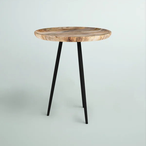Castiglia 23'' Tall Solid Wood 3 Legs End Table | Wayfair North America