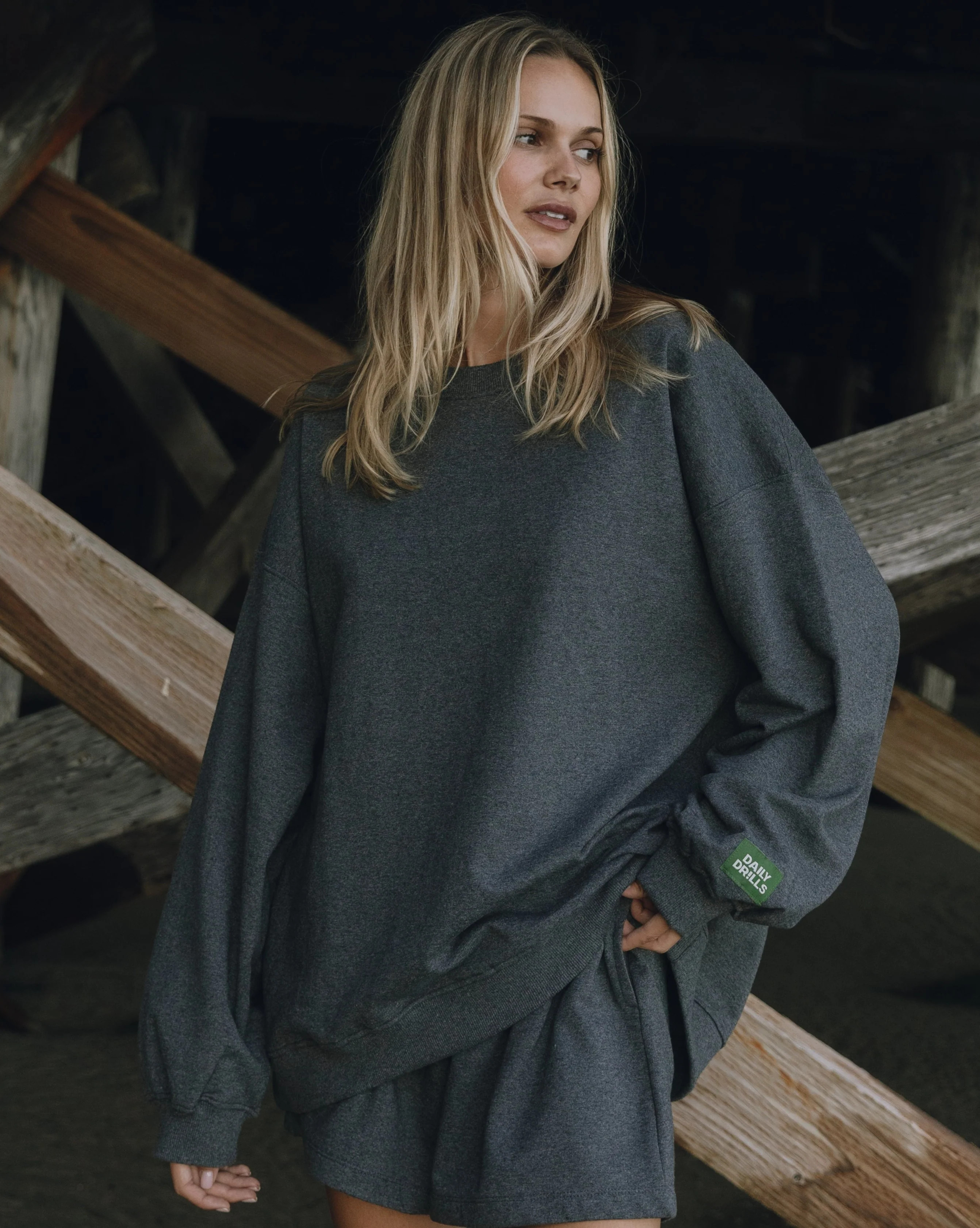 Oversized Fleece Crew | Daily Drills