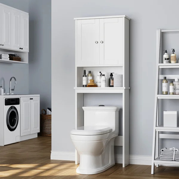 Behren 65.4'' H x 23.6'' W x 9.1'' D Freestanding over-the-Toilet Storage | Wayfair North America