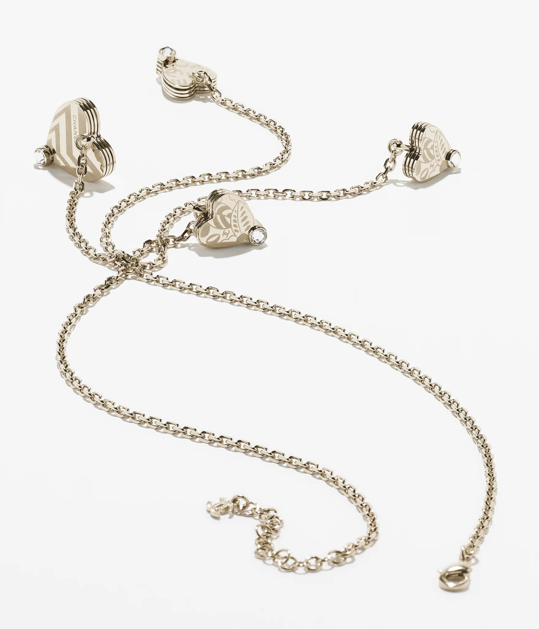 Necklace - Metal & strass, golden & crystal — Fashion | CHANEL | Chanel, Inc. (US)