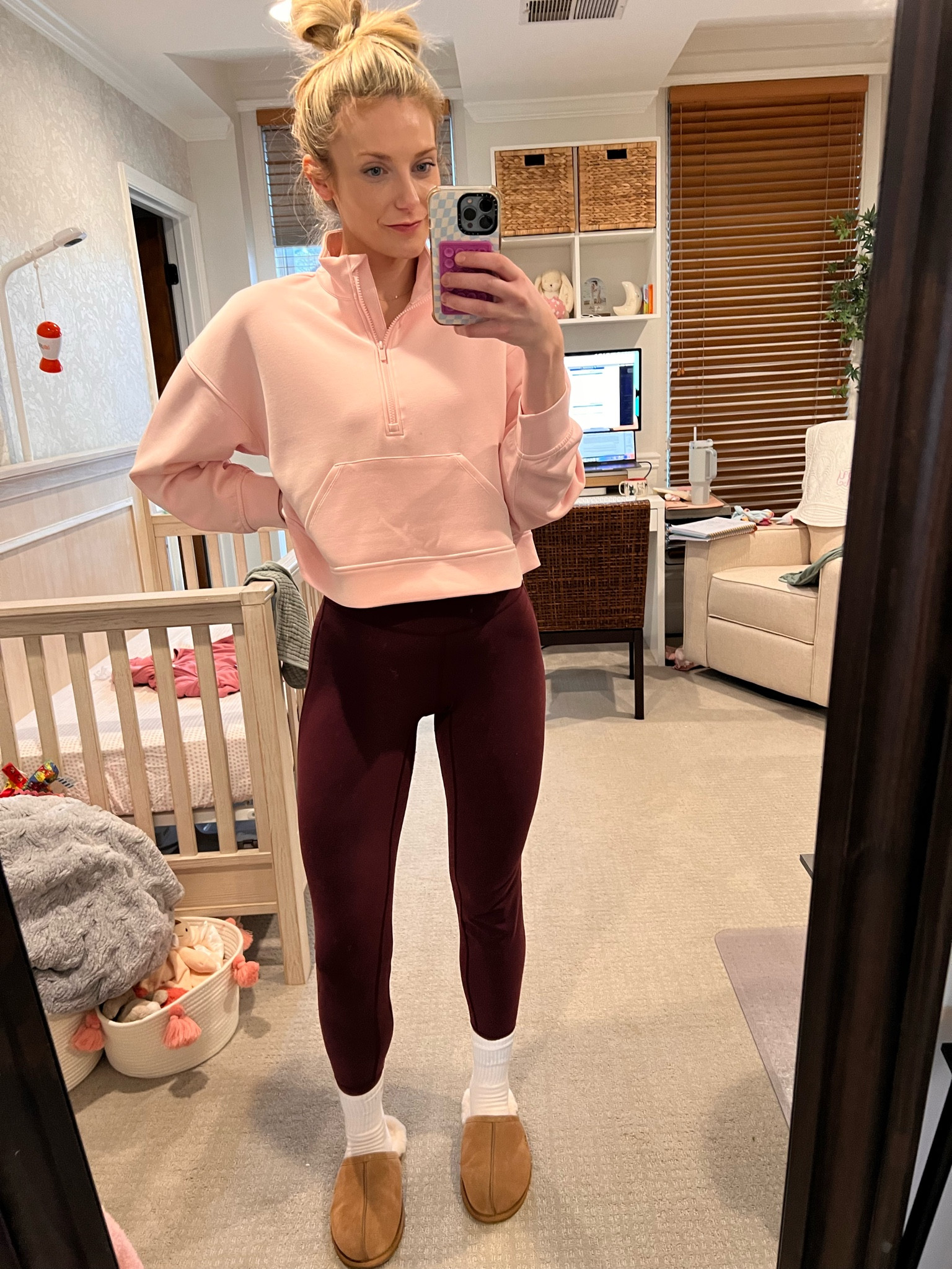 This Target quarter zip pullover sweatshirt is so cute and casual! It feels incredible too - so soft and only $30! The crop is really flattering with leggings or high waisted pants 👖 or low rise if you are into that! These crew socks also feel like butter, they are probably the most luxurious socks I own… with the Ugg slippers, my feet are in heaven 😇

I couldn’t find these lululemon leggings so I tagged what I think is the closest to them.

#LTKfindsunder50 #LTKstyletip #LTKsalealert