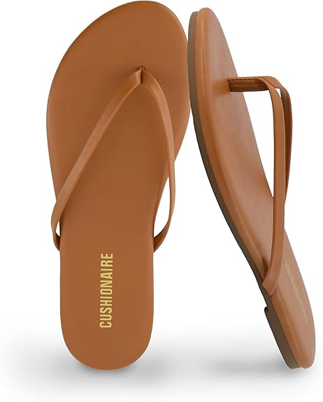 CUSHIONAIRE Cruise Lightweight Womens Flip Flops, Comfortable Beach Sandals for Women with Cushio... | Amazon (US)