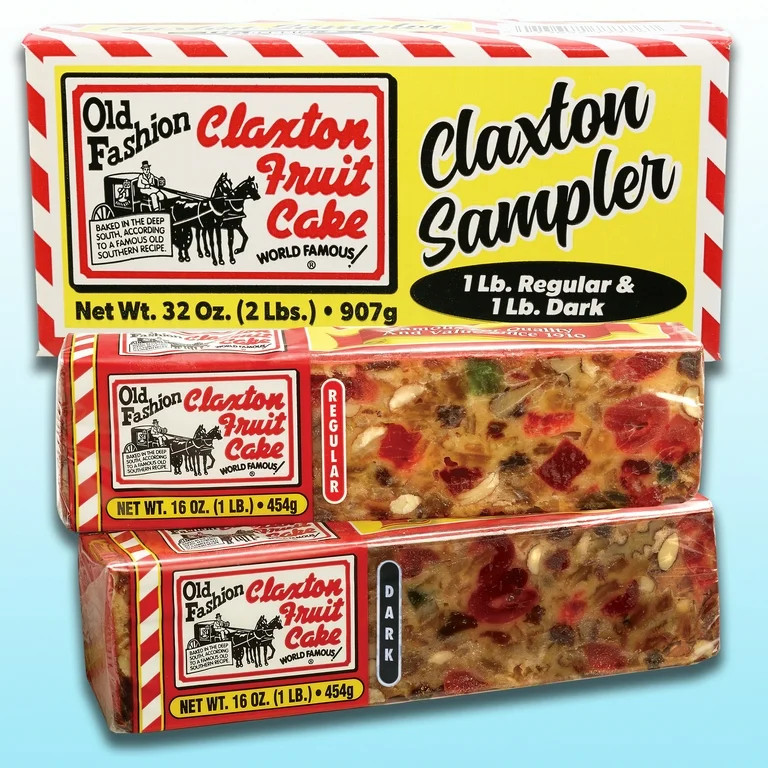 Claxton Fruit Cake - RD Sampler - 1 Lb. Regular and 1 Lb. Dark | Walmart (US)
