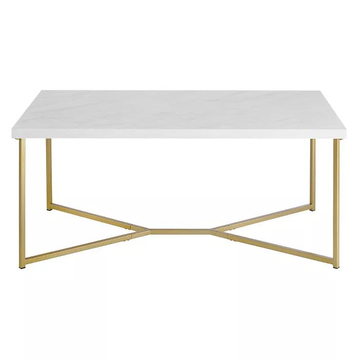 Glam Mid Century Modern Y Leg Rectangle Coffee Table - Saracina Home | Target