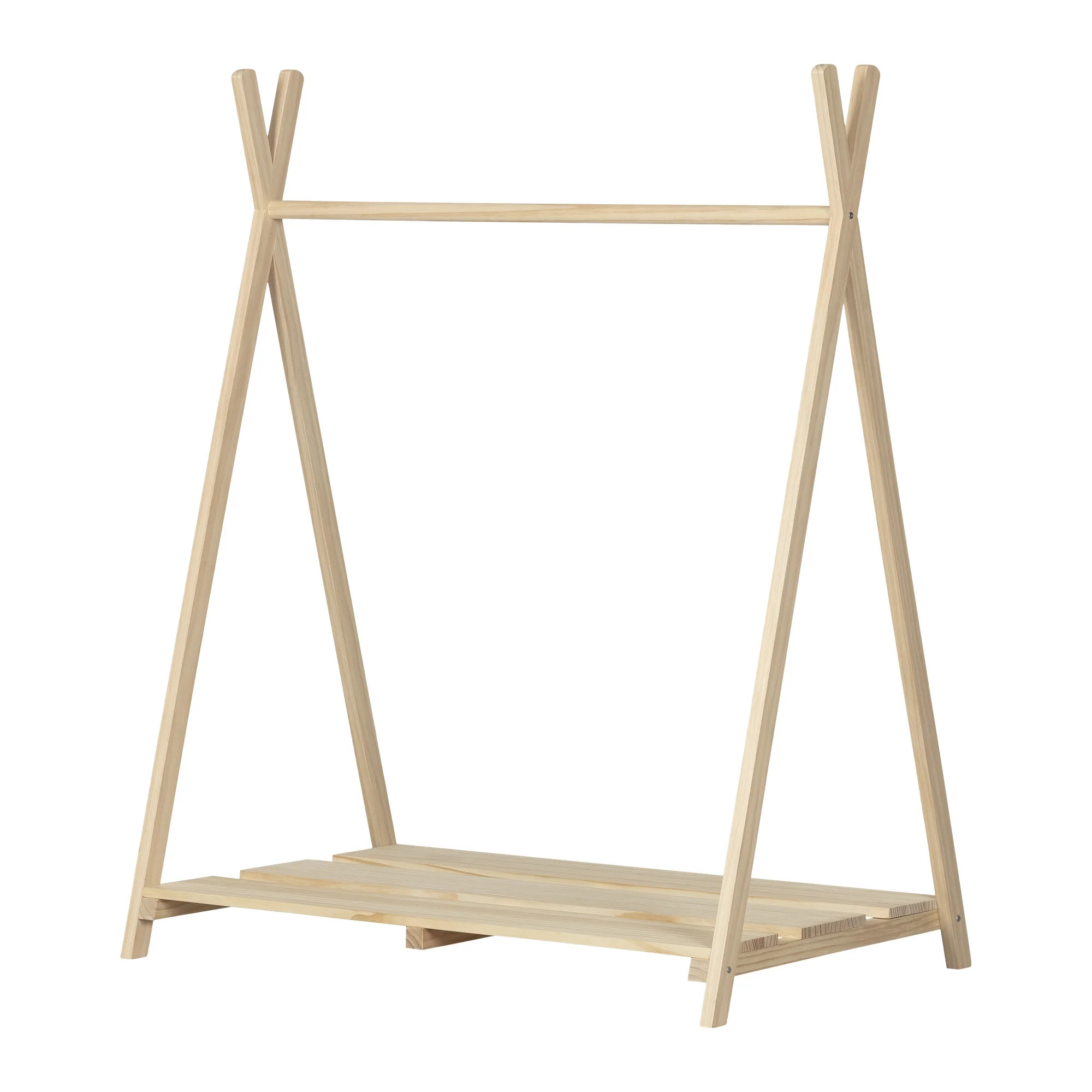 South Shore Sweedi, Scandinavian Scandinavian Clothes Rack for Kids, Natural Wood | Walmart (US)