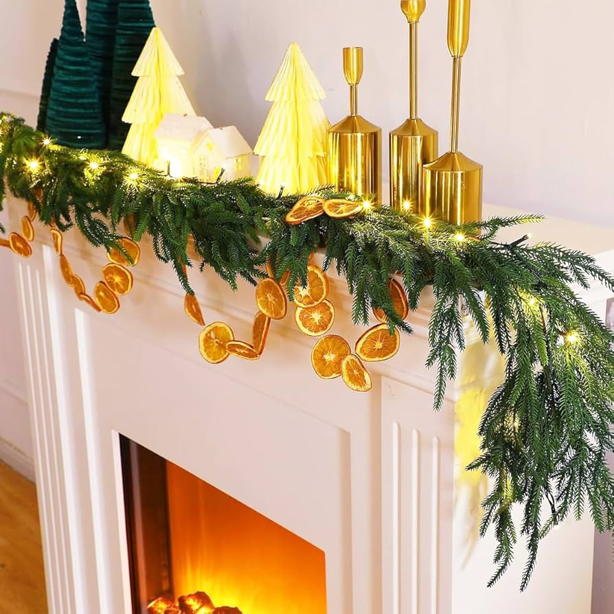 6 FT Christmas Garlands| 6 Feet Artificial Norfolk Pine Garland Realistic Natural Touch for Mantl... | Amazon (US)