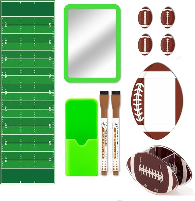 Locker Accessories Kit - Football Locker Organizer and Decorating Kit for Boys with Magnetic Mirr... | Amazon (US)