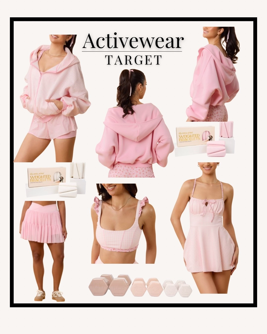 Ruffle pink sports bra, pink zip up, pink ballet skirt, target activewear, wrist weights 

#LTKfitnessgoals #LTKSeasonal #LTKActive