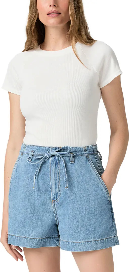 PAIGE Anessa Tie Waist Denim Shorts | Nordstromrack | Nordstrom Rack