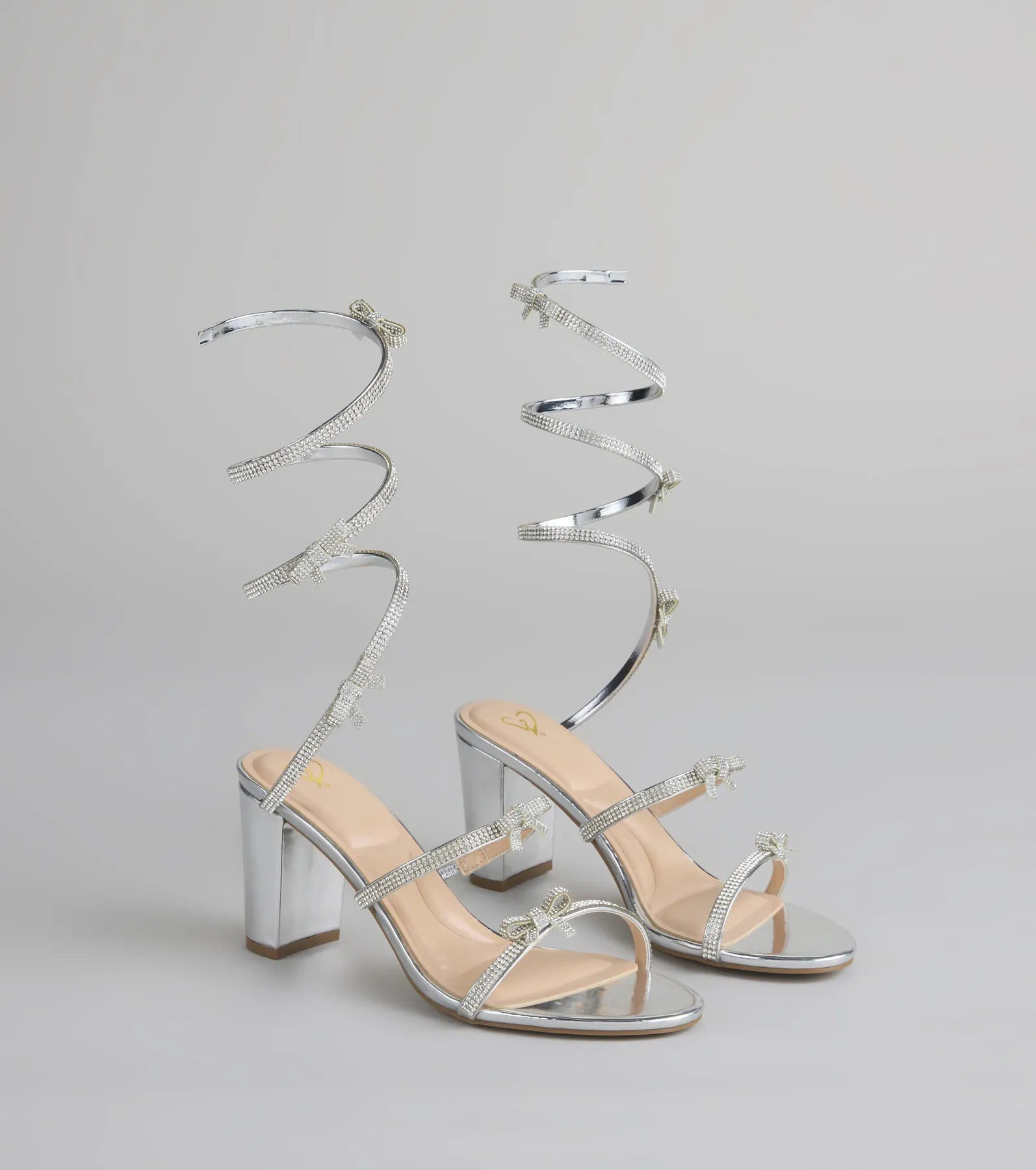 Spiral Stunner Bow Wrap Heels | Windsor Stores