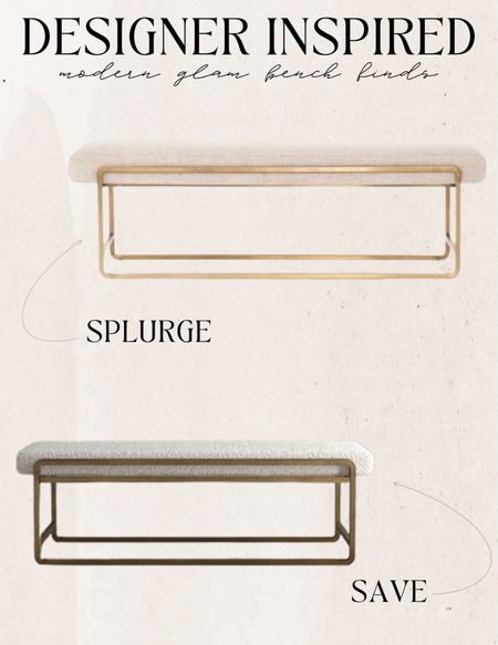 Designer inspired modern glam benches. Looks for less. Splurge or save finds. Budget friendly furniture finds. For every budget. Organic modern, traditional, mid century modern, boho chic, coastal home. Amazon home finds, modern farmhouse style, budget decor, splurge or save favorites.

#LTKFind #LTKhome #LTKstyletip