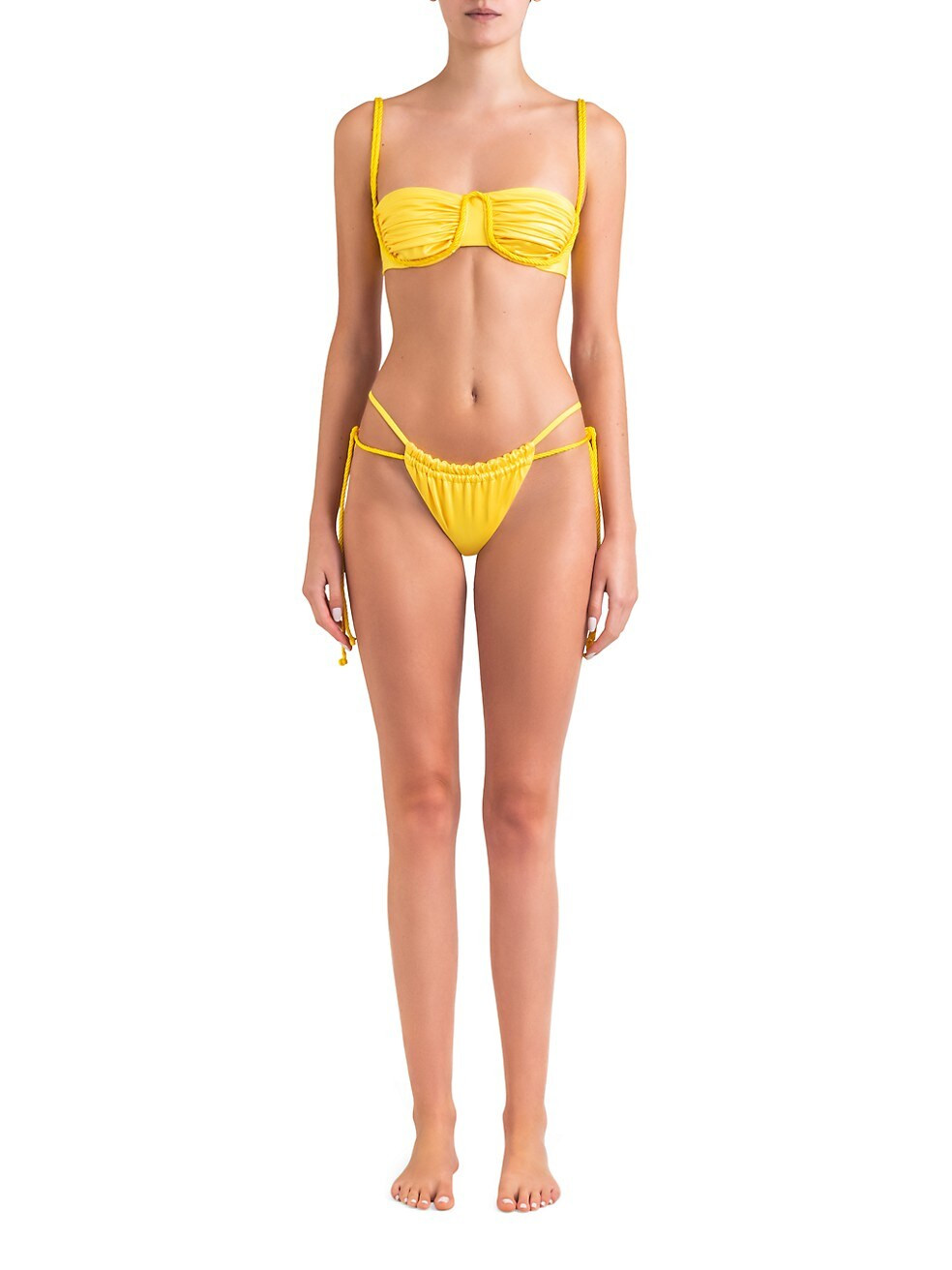 BAOBAB Lula Ruched Bikini Bottom | Saks Fifth Avenue