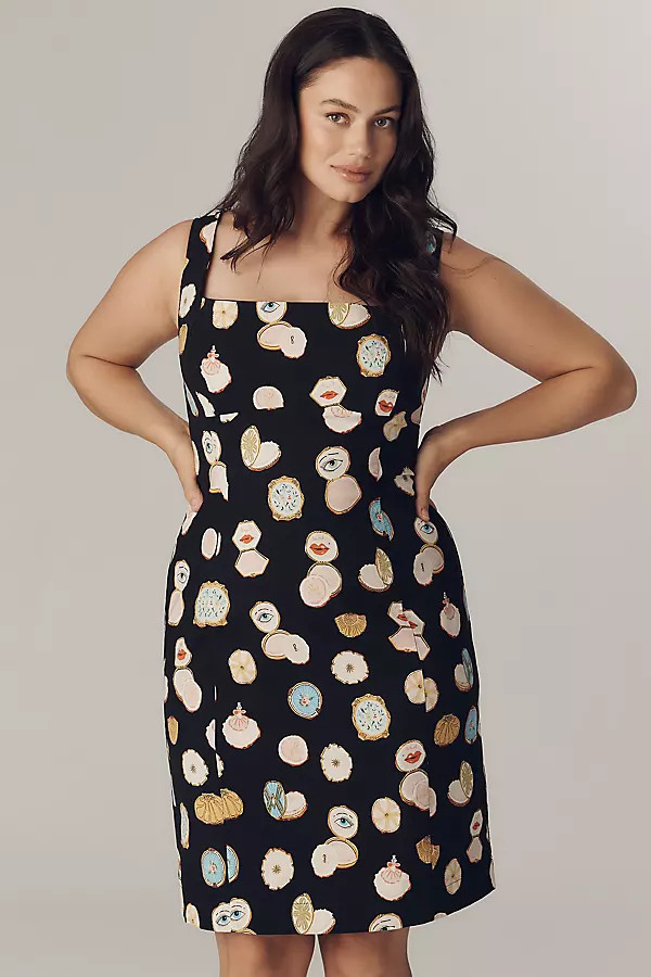 Fitted Square-Neck Mini Dress: Danielle Kroll Edition | Anthropologie (US)