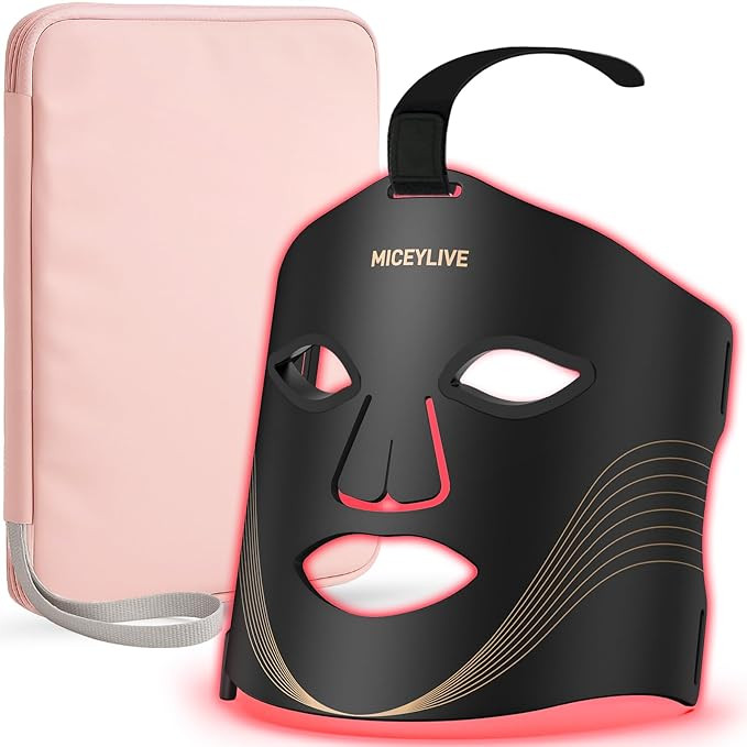 Red Light Therapy for Face - 6 Modes Portable Led Face Mask Light Therapy with Remote, Time Adjus... | Amazon (US)