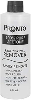 Pronto 100% Pure Acetone - Quick, Professional Nail Polish Remover - For Natural, Gel, Acrylic, S... | Amazon (US)