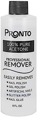 Pronto 100% Pure Acetone - Quick, Professional Nail Polish Remover - For Natural, Gel, Acrylic, S... | Amazon (US)