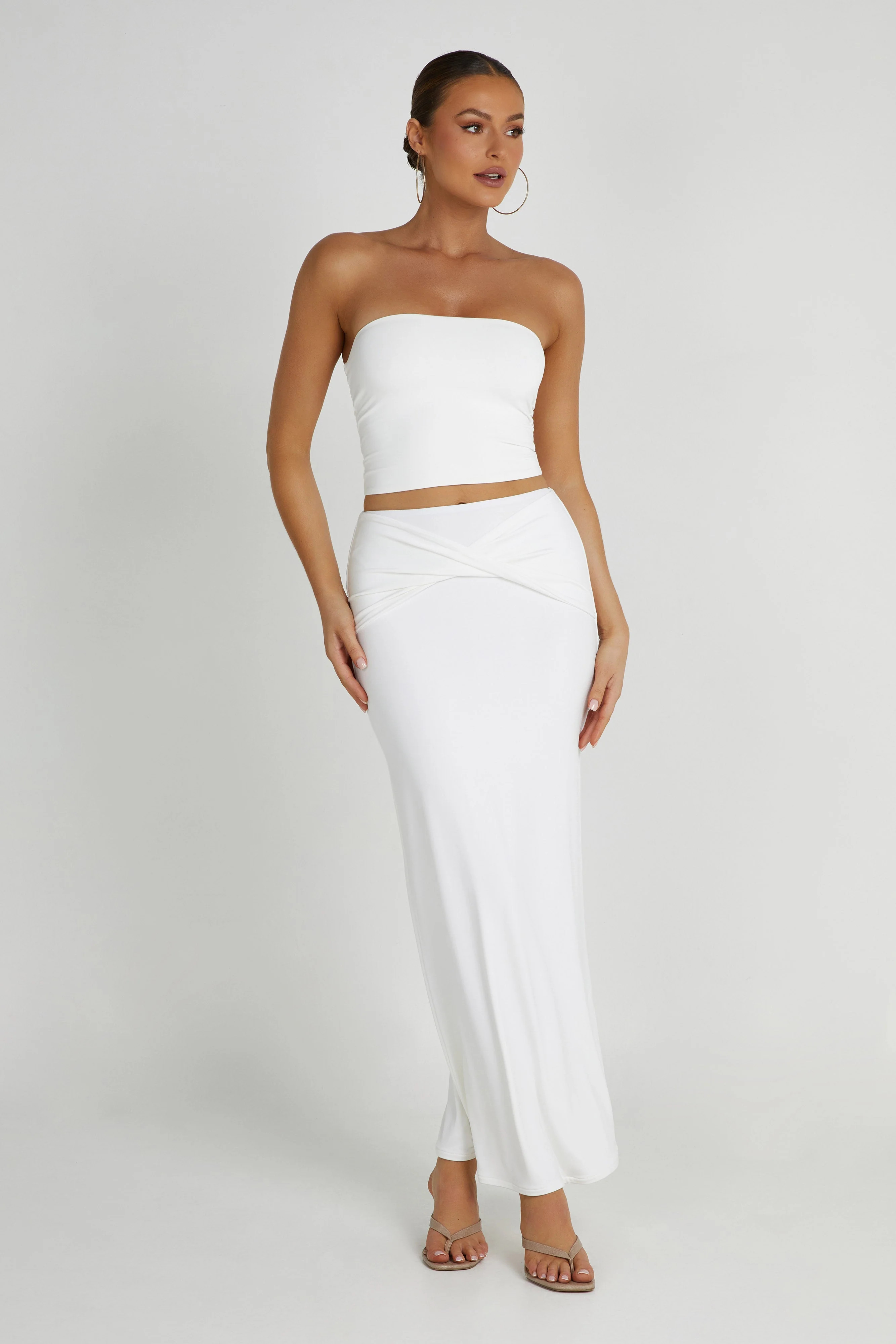 Dakota Tube Top - White | MESHKI US