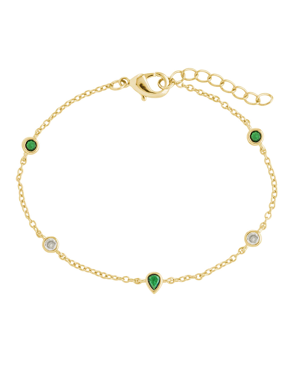 Pear and Round CZ Station Bracelet | Sterling Forever