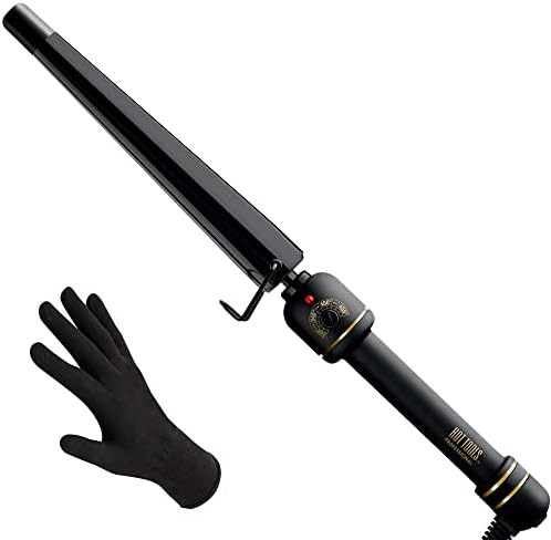 HOT TOOLS Professional Black Gold XL Tapered Curling Wand for Long Lasting Curls or Waves, 1 1/4 Inc | Amazon (US)