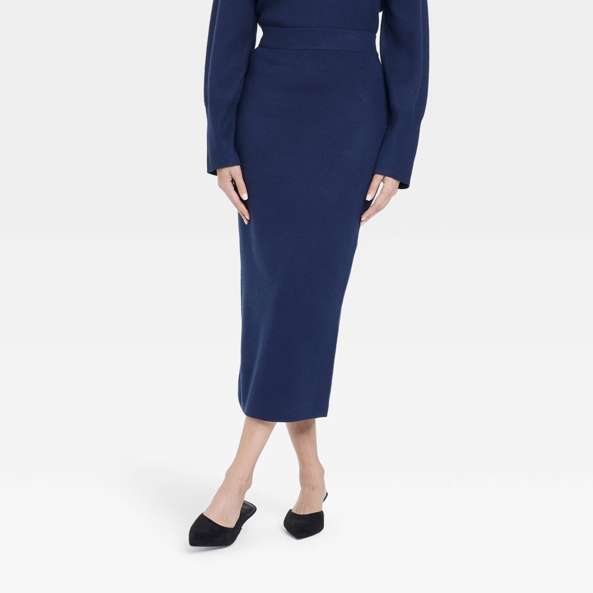 Women's Cozy Knit Midi Sweater Skirt - A New Day™ | Target