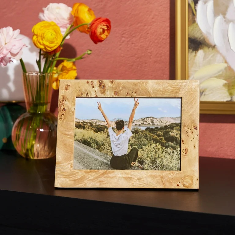Beautiful 5x7 Burl Wood Photo Frame by Drew Barrymore– Elegant Natural Wood Design, Rectangular... | Walmart (US)