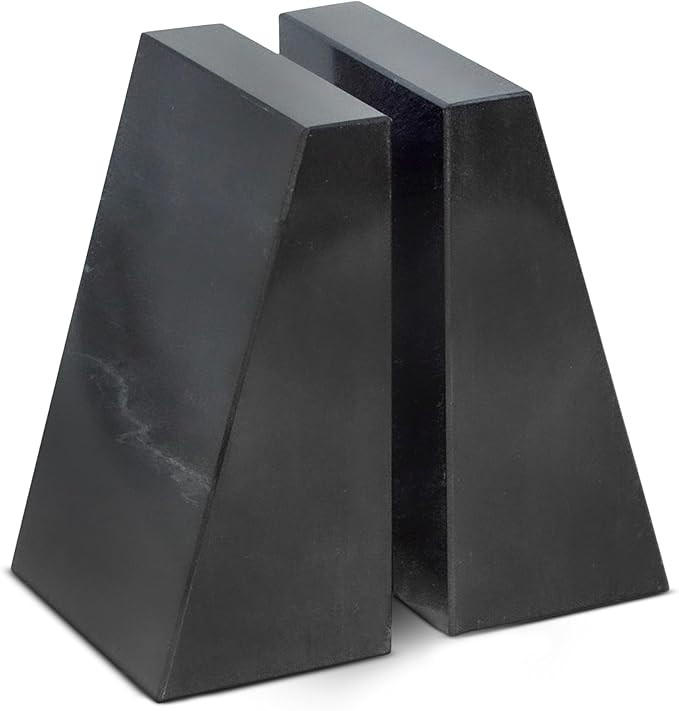 Modern Wedge Marble Bookends (Cloud Gray) | Amazon (US)