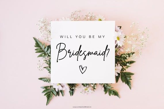 4x4 Bridesmaid Proposal Card  Will You Be My Bridesmaid  - Etsy | Etsy (US)
