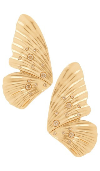 Ettika Fluttering Glow Earrings in Metallic Gold. | Revolve Clothing (Global)