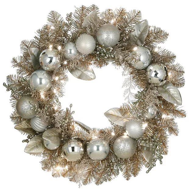 National Tree Company LED Yuletide Glam Artificial Wreath | Kohl's