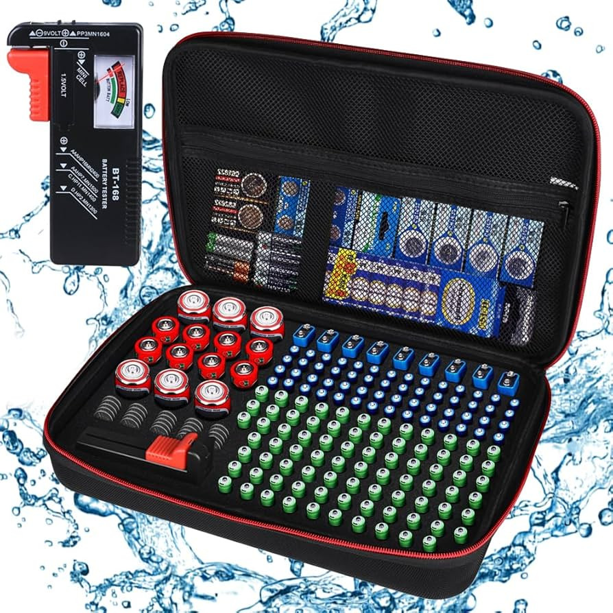 Battery Organizer Storage Holder Case with Tester,Battery Vault Box Container Waterproof Carrying... | Amazon (US)