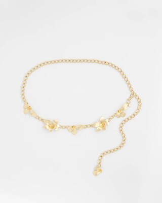 Women's Gold-Tone Flowers Chain Belt | Chico's | Chico's