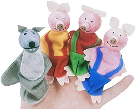 4PCS Three Little Pigs Finger Puppets - Mini Animal Puppets for Kids Storytelling and Playtime Pu... | Amazon (US)