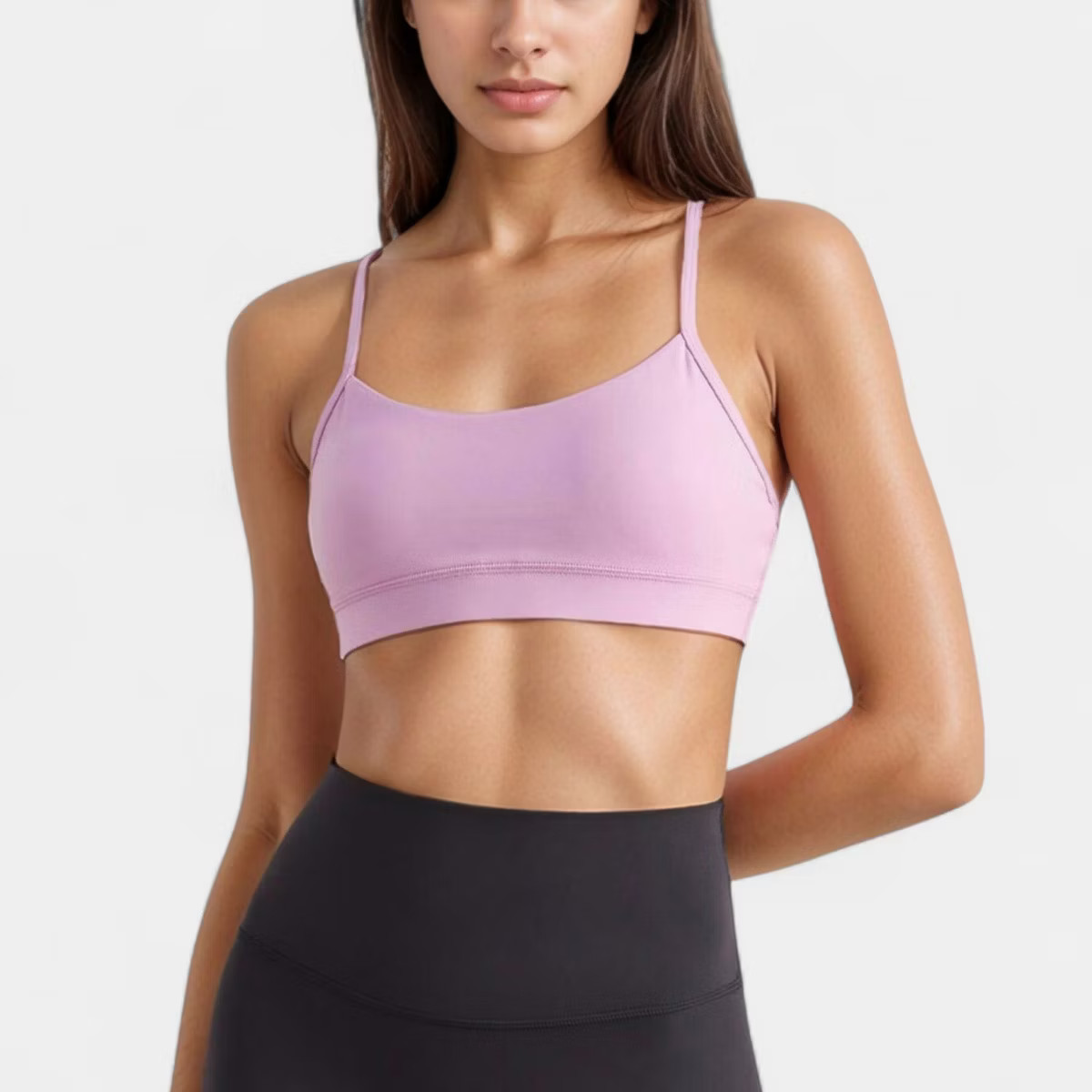 Anna-Kaci Active Women's Scoop Neck Sports Bra Top with Adjustable Thin Straps and Seamless Light... | Target