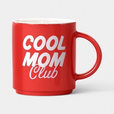 14oz Cool Mom Stacking Mug Coral Red - Room Essentials™ | Target