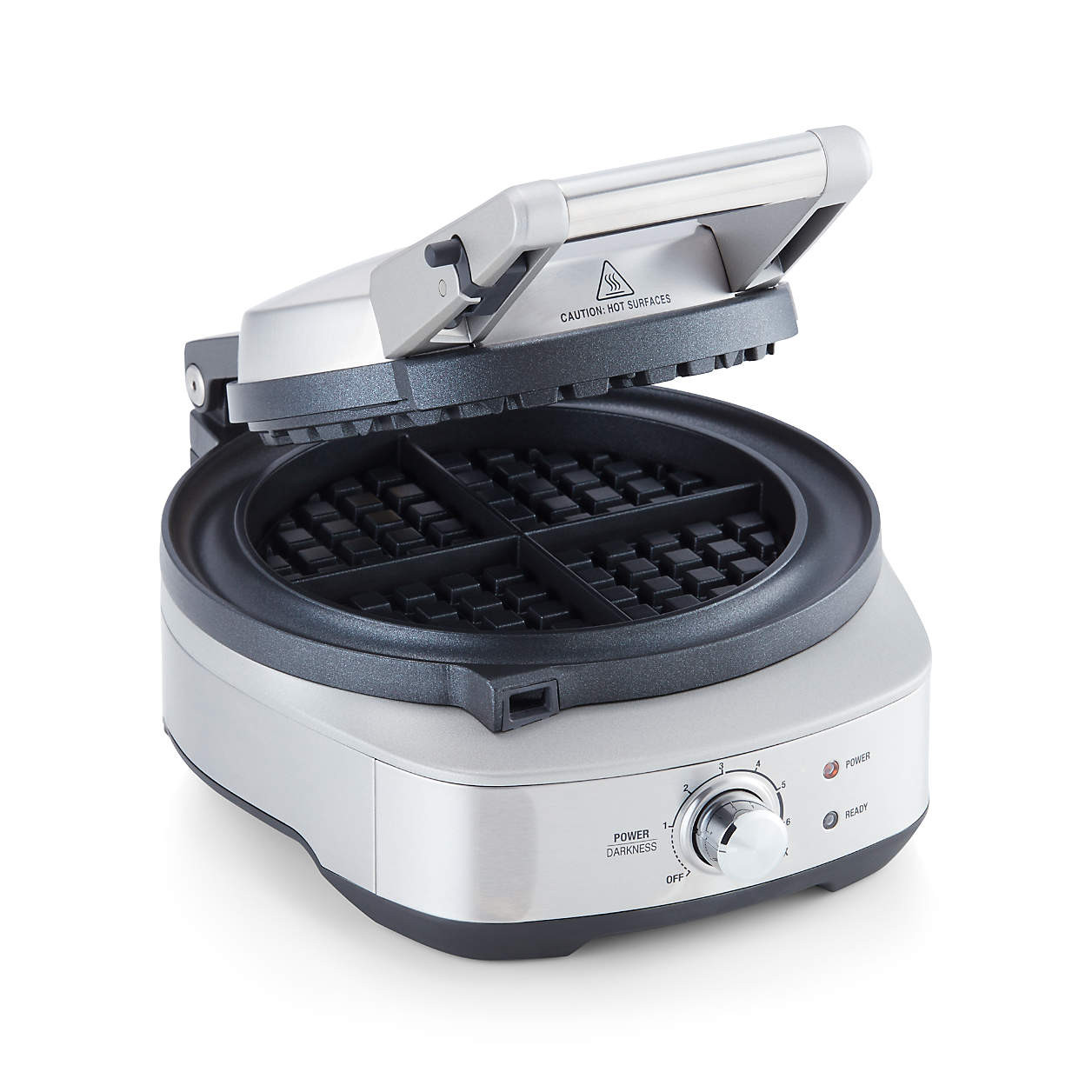 Breville No-Mess Waffle Round Waffle Maker + Reviews | Crate & Barrel | Crate & Barrel