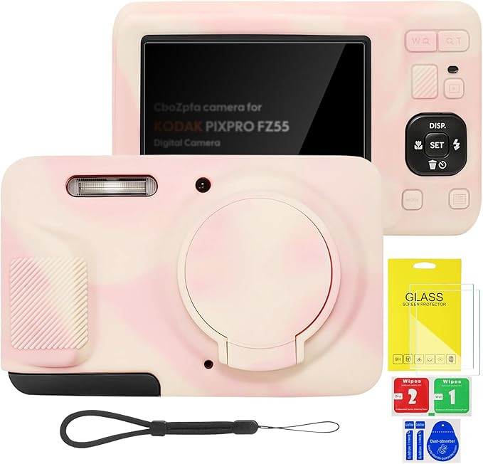 Camera Case for Kodak PIXPRO FZ55,Soft Silicone Protective Cover,Anti-Scratch,Slim Fit Sleeve wit... | Amazon (US)