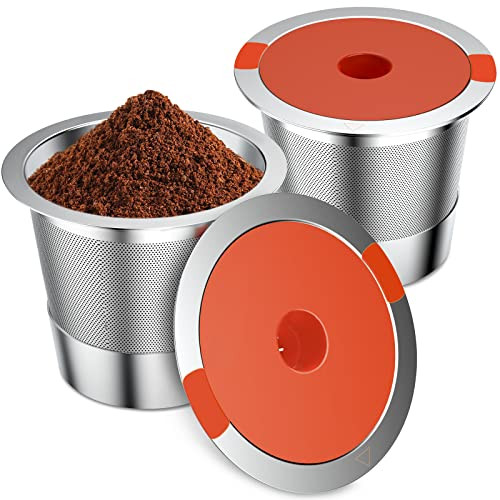Reusable K Cups For Keurig keurig reusable coffee pods Compatible with 1.0 and 2.0 Keurig Single Cup Coffee Maker Stainless Steel K Cup,Non-BPA(2 pack) | Amazon (US)