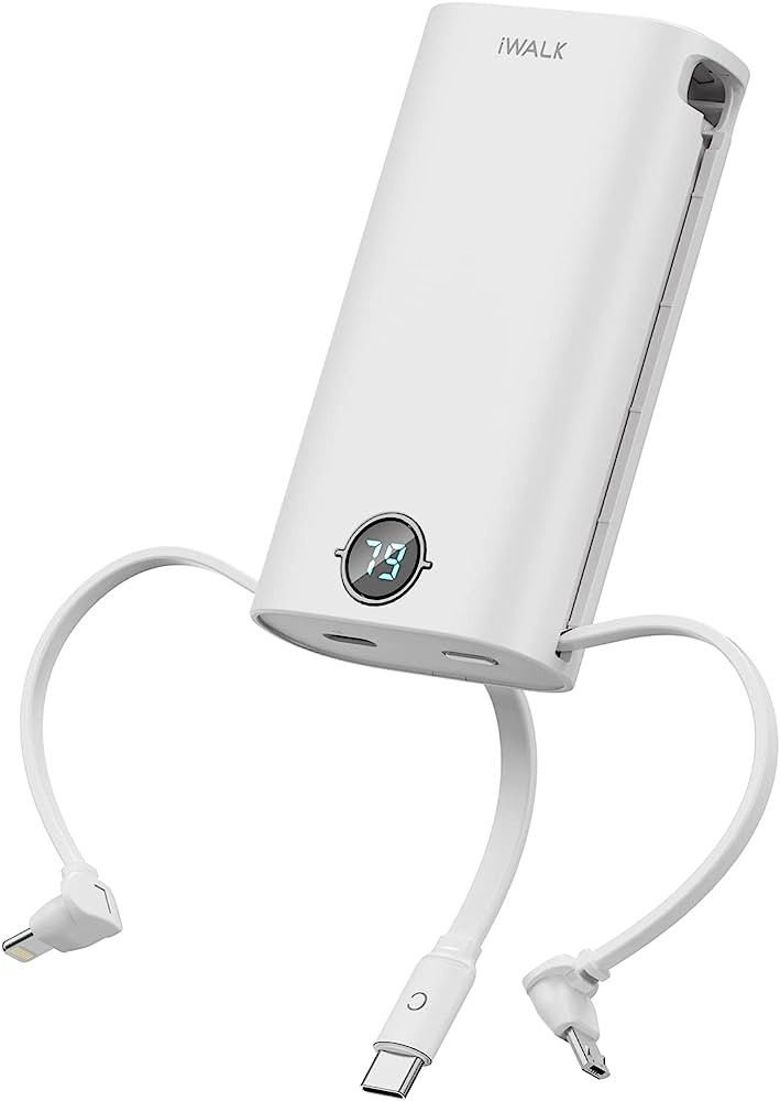 iWALK PowerSquid Portable Charger with Built-in 3 Cables, 9000mAh Ultra-Compact USB C Power Bank ... | Amazon (US)