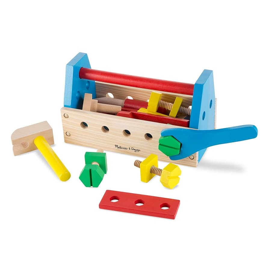 Melissa & Doug Take-Along Tool Kit Wooden Construction Toy (24 pcs) | Amazon (US)