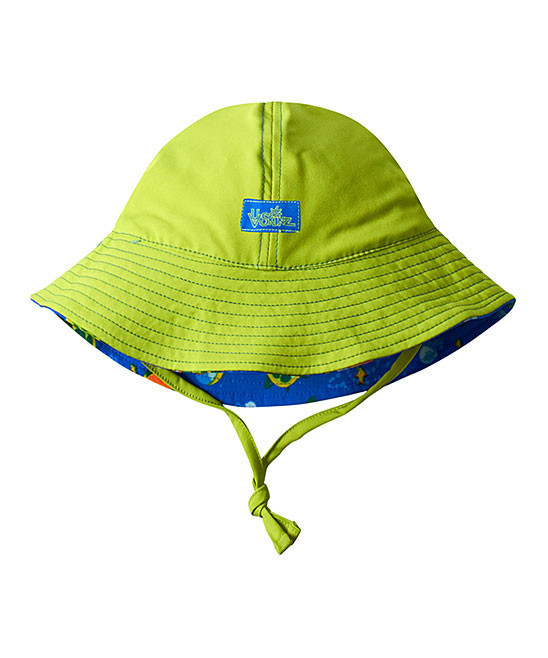 UV Skinz Boys' Sunhats Lime - Blue & Lime Punch Turtle Reversible Sunhat - Infant & Toddler | Zulily