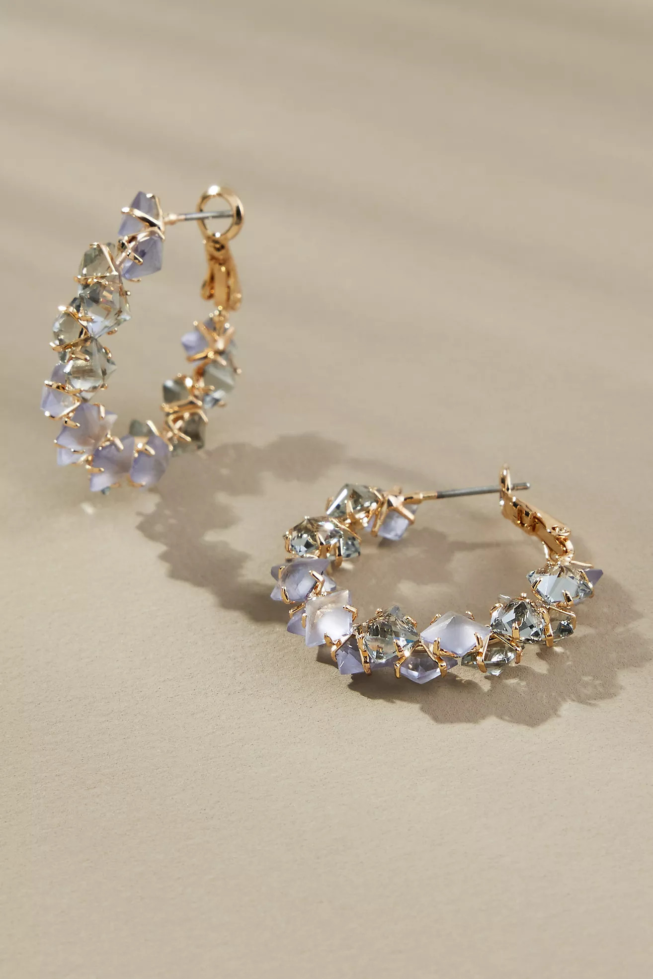 Stone Cluster Hoop Earrings | Anthropologie (US)