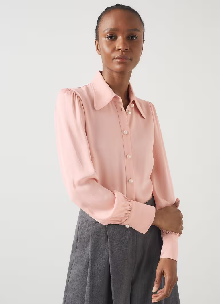 Sonya Pink Crepe Blouse | L.K. Bennett (UK)